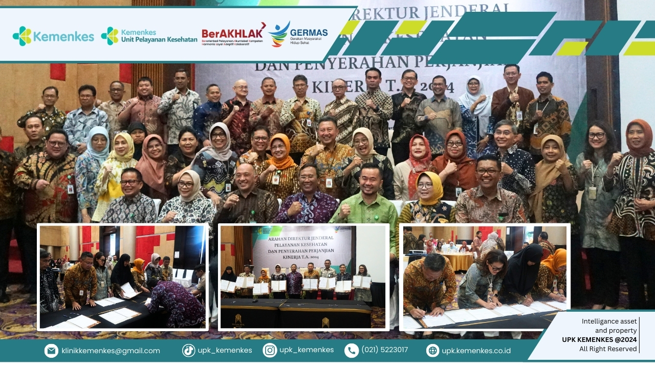 Penyerahan Perjanjian Kinerja Unit Pelayanan Kesehatan Tahun Anggaran 2024