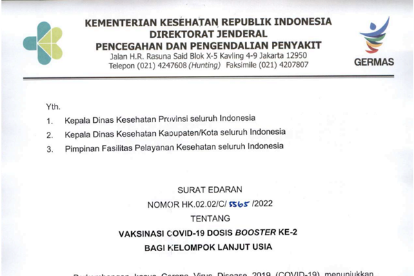 Surat Edaran Nomor HK.02.02/C/5565/2022